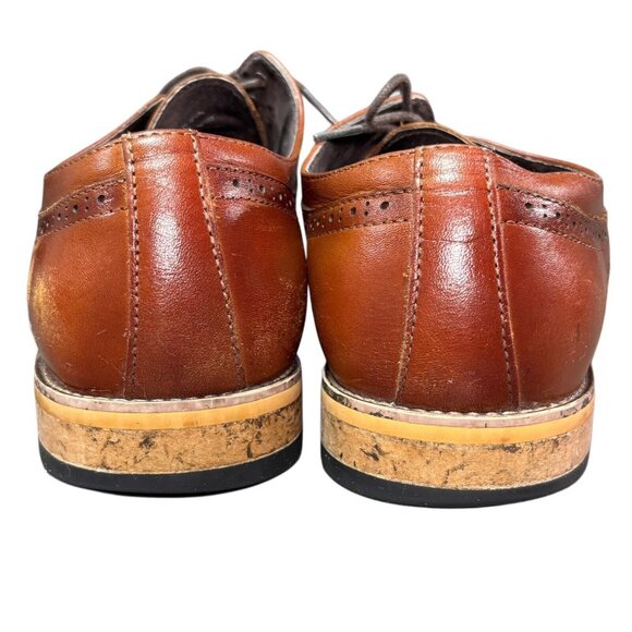 Stacy Adams Dickinson Cap Toe Oxford Brown Leather Mens Dress Shoes Size 9.5M - Picture 5 of 8